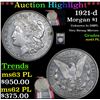 Image 1 : ***Auction Highlight*** 1921-d Morgan Dollar $1 Graded Select Unc PL By USCG (fc)