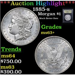 ***Auction Highlight*** 1885-s Morgan Dollar $1 Graded Select+ Unc By USCG (fc)