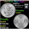 Image 1 : ***Auction Highlight*** 1885-s Morgan Dollar $1 Graded Select+ Unc By USCG (fc)