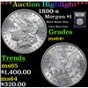 Image 1 : ***Auction Highlight*** 1890-s Morgan Dollar $1 Graded Choice+ Unc By USCG (fc)