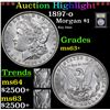 Image 1 : ***Auction Highlight*** 1897-o Morgan Dollar $1 Graded Select+ Unc By USCG (fc)