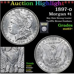 ***Auction Highlight*** 1897-o Morgan Dollar $1 Graded Select+ Unc By USCG (fc)