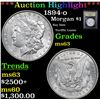 Image 1 : ***Auction Highlight*** 1894-o Morgan Dollar $1 Graded Select Unc By USCG (fc)
