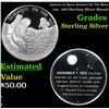Image 1 : America In Space Scientist On The Moon 1oz. .925 Sterling Silver Round Grades