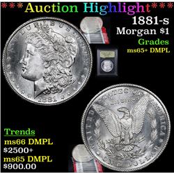 ***Auction Highlight*** 1881-s Morgan Dollar $1 Graded GEM+ DMPL By USCG (fc)