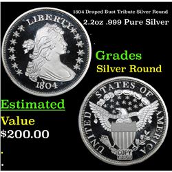 1804 Draped Bust Tribute Silver Round 2.2oz .999 Pure Silver Grades