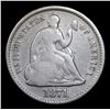 Image 2 : 1871-p Seated Liberty Half Dime 1/2 10c Grades vf details
