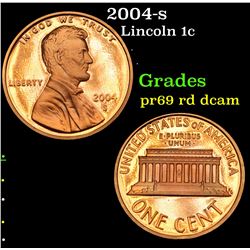 2004-s Lincoln Cent 1c Grades Gem++ Proof Red Deep cameo