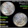 Image 1 : 1890-s Rainbow Toned Morgan Dollar $1 Grades Select+ Unc