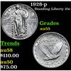 Image 1 : 1928-p Standing Liberty Quarter 25c Grades Choice AU