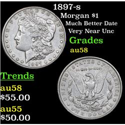 1897-s Morgan Dollar $1 Grades Choice AU/BU Slider