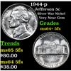 Image 1 : 1944-p Jefferson Nickel 5c Grades Choice Unc+ 5fs
