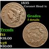 Image 1 : 1835 Coronet Head Large Cent 1c Grades f details