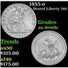 Image 1 : 1855-o Seated Half Dollar 50c Grades AU Details
