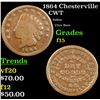Image 1 : 1864 Chesterville Civil War Token 1c Grades f+