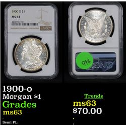 NGC 1900-o Morgan Dollar $1 Graded ms63 By NGC