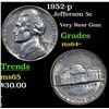 Image 1 : 1952-p Jefferson Nickel 5c Grades Choice+ Unc