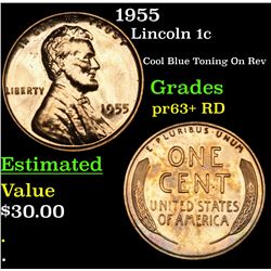 1955 Lincoln Cent 1c Grades Select+ Proof Red