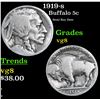 Image 1 : 1919-s Buffalo Nickel 5c Grades vg, very good
