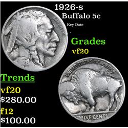 1926-s Buffalo Nickel 5c Grades vf, very fine