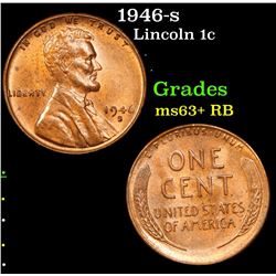 1946-s Lincoln Cent 1c Grades Select+ Unc RB