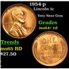 Image 1 : 1954-p Lincoln Cent 1c Grades Choice+ Unc RD