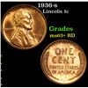 Image 1 : 1936-s Lincoln Cent 1c Grades Select+ Unc RD