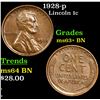 Image 1 : 1928-p Lincoln Cent 1c Grades Select+ Unc BN