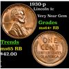 Image 1 : 1930-p Lincoln Cent 1c Grades Choice+ Unc RB