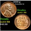 Image 1 : 1929-p Lincoln Cent 1c Grades Select+ Unc RB