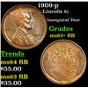 Image 1 : 1909-p Lincoln Cent 1c Grades Select+ Unc RB