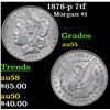 Image 1 : 1878-p 7tf Morgan Dollar $1 Grades Choice AU