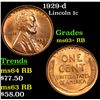 Image 1 : 1929-d Lincoln Cent 1c Grades Select+ Unc RB