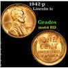 Image 1 : 1942-p Lincoln Cent 1c Grades Choice Unc RD