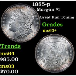 1885-p Morgan Dollar $1 Grades Select+ Unc