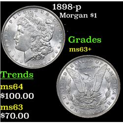 1898-p Morgan Dollar $1 Grades Select+ Unc