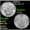 Image 1 : 1888-p Morgan Dollar $1 Grades Select+ Unc