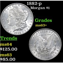 1882-p Morgan Dollar $1 Grades Select+ Unc