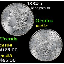 1882-p Morgan Dollar $1 Grades Select+ Unc
