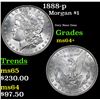 Image 1 : 1888-p Morgan Dollar $1 Grades Choice+ Unc