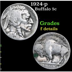 1924-p Buffalo Nickel 5c Grades f details