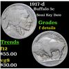 Image 1 : 1917-d Buffalo Nickel 5c Grades f details