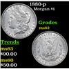 Image 1 : 1880-p Morgan Dollar $1 Grades Select Unc