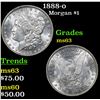 Image 1 : 1888-o Morgan Dollar $1 Grades Select Unc