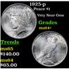 Image 1 : 1925-p Peace Dollar $1 Grades Choice+ Unc