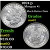 Image 1 : 1891-p Morgan Dollar $1 Grades Select Unc