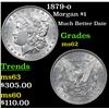 Image 1 : 1879-o Morgan Dollar $1 Grades Select Unc