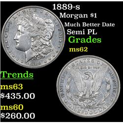 1889-s Morgan Dollar $1 Grades Select Unc