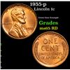 Image 1 : 1955-p Lincoln Cent 1c Grades GEM Unc RD