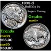 Image 1 : 1938-d Buffalo Nickel 5c Grades GEM+ Unc